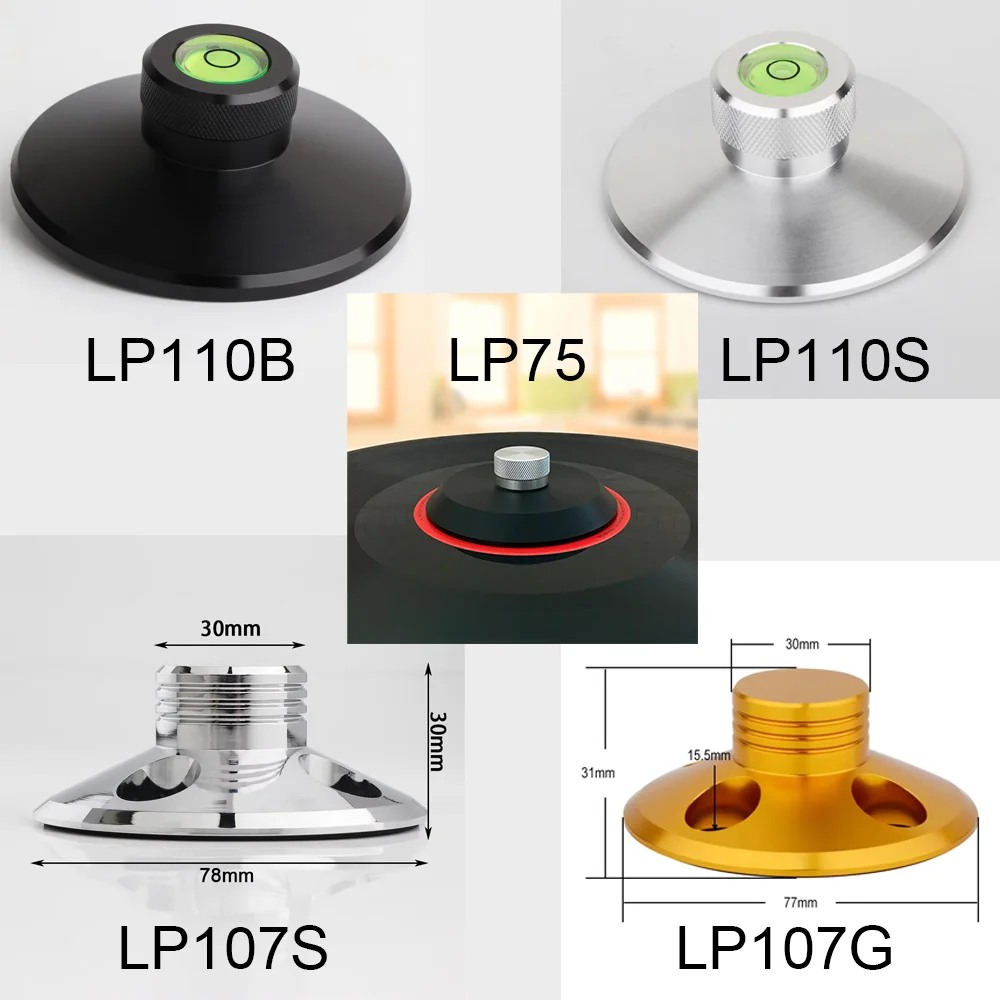 

Audio LP series Professional Vinyl Turntables Metal Disc Stabilizer Record Player Aluminum
