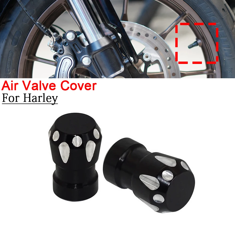 

For Harley Universal Motorcycle Tire Valve Stem Caps Durable Metal Air Valve Cover Rust-Proof Dust Plug Cover