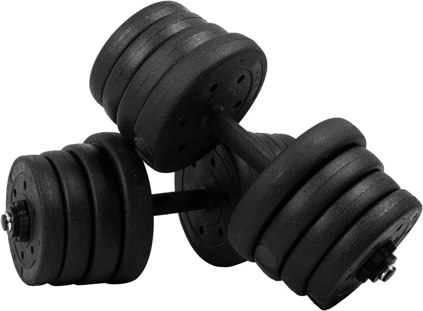 66-pound dumbbell suit with adjustable cap gym home barbell board for physical exercise-