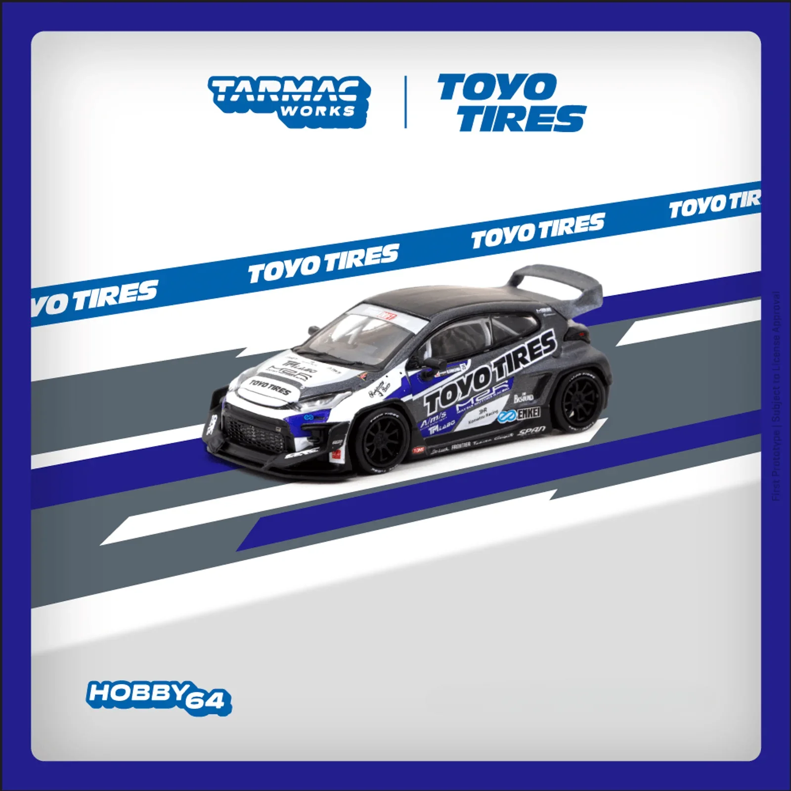 

Tarmac Works 1:64 Pandem GR Yaris TOYO TIRES Литая под давлением модель автомобиля