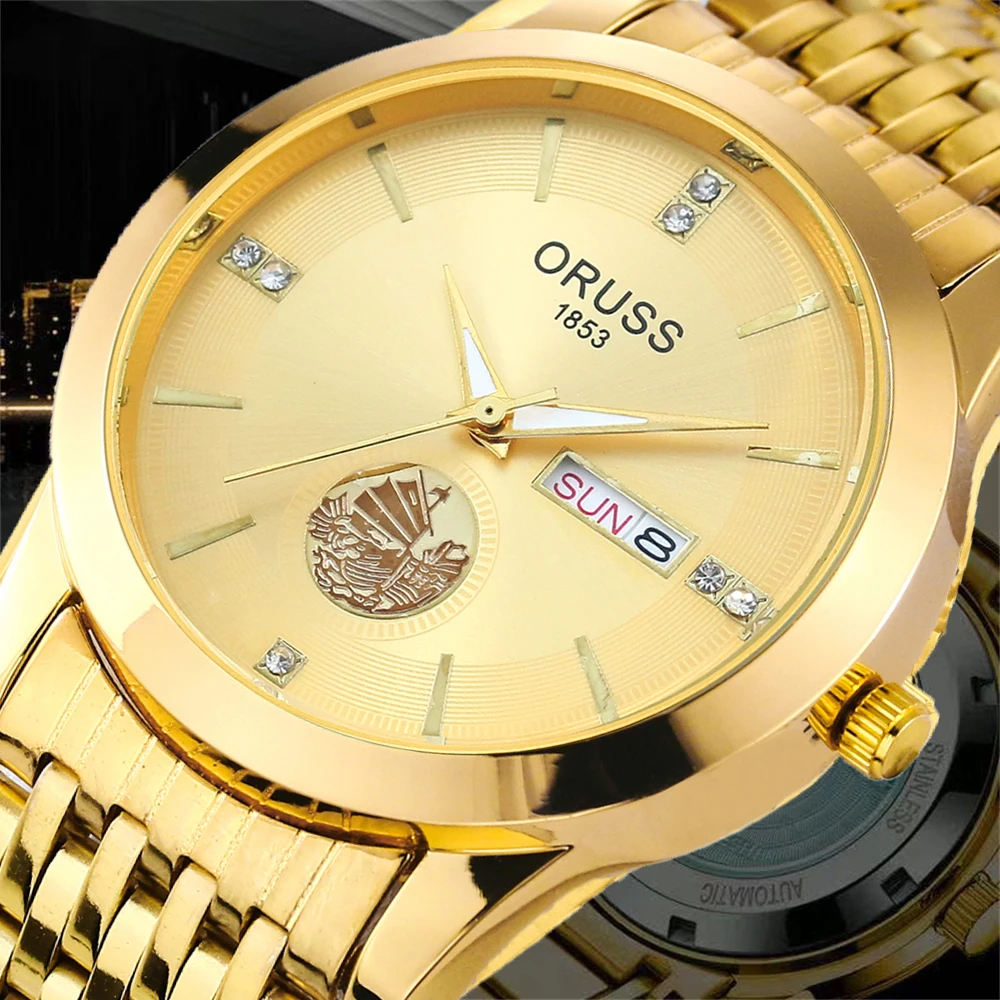 นาฬิกาผู้ชายหรูหราใหม่บุคลิกภาพแฟชั่นทนทานปฏิทินคู่ all-in-one บรรยากาศเกาหลีนาฬิกาผู้ชายขายร้อน