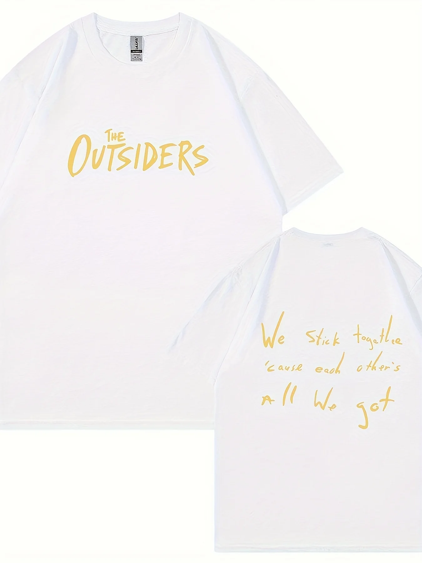 The Outsiders Double Sided T Shirt Men Women Movie Quote Text Crew Neck Cotton Vintage Film Fan Tee
