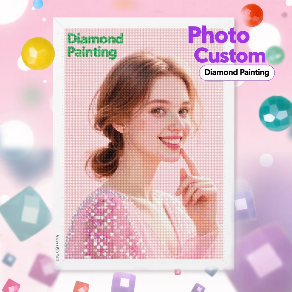 HUACAN Diamant Stickerei 5d Foto Benutzerdefinierte Kreuz Stich Kits Handgemachte Diamant Malerei Private Mosaik Hand DIY Geschenk