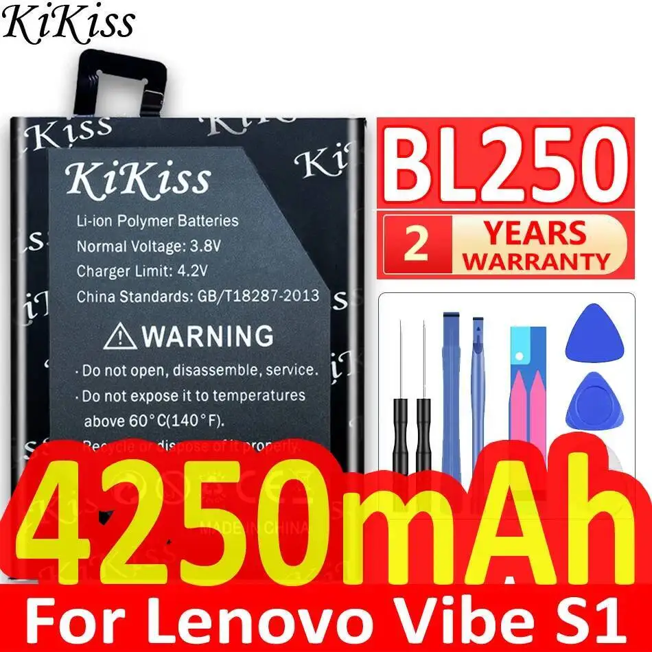

4250Mah Premium Replacement BL250 For Lenovo Vibe S1 S1c50 S1a40 Mobile Phone Battery