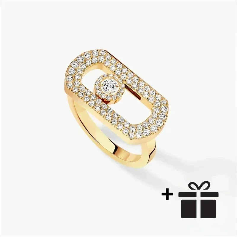 

2025 high-quality, glittering single-diamond set diamond ring, pure silver 925 ring, luxurious women's fashion jewelry accessory