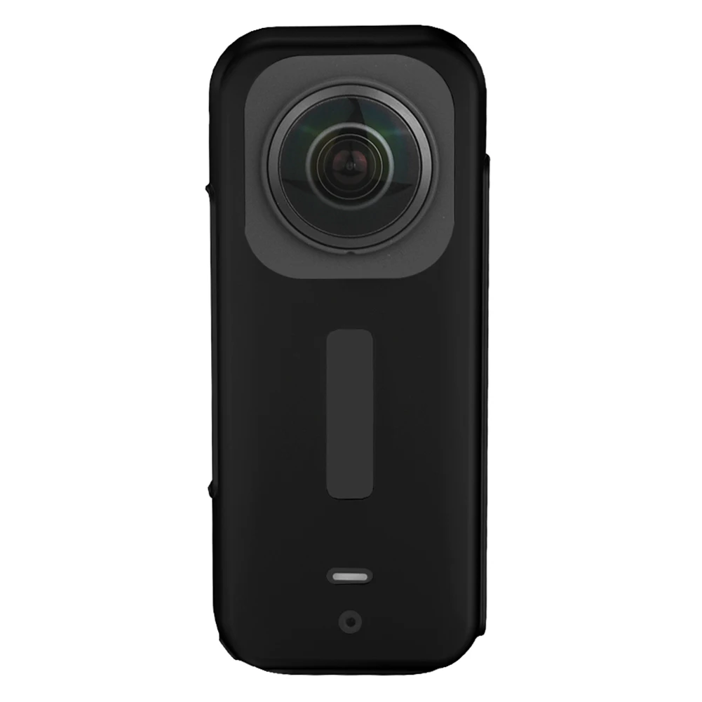 حافظة حماية من السيليكون للكاميرا لكاميرا Insta 360 One X3 حافظة سيليكون مضادة للخدش باللون الأسود
