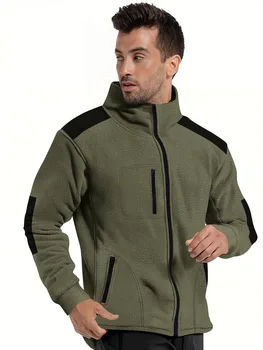 Casaco casual masculino outono/inverno moda listrado juventude esporte pulso diário multi-zip lapela gola quente jaqueta com zíper