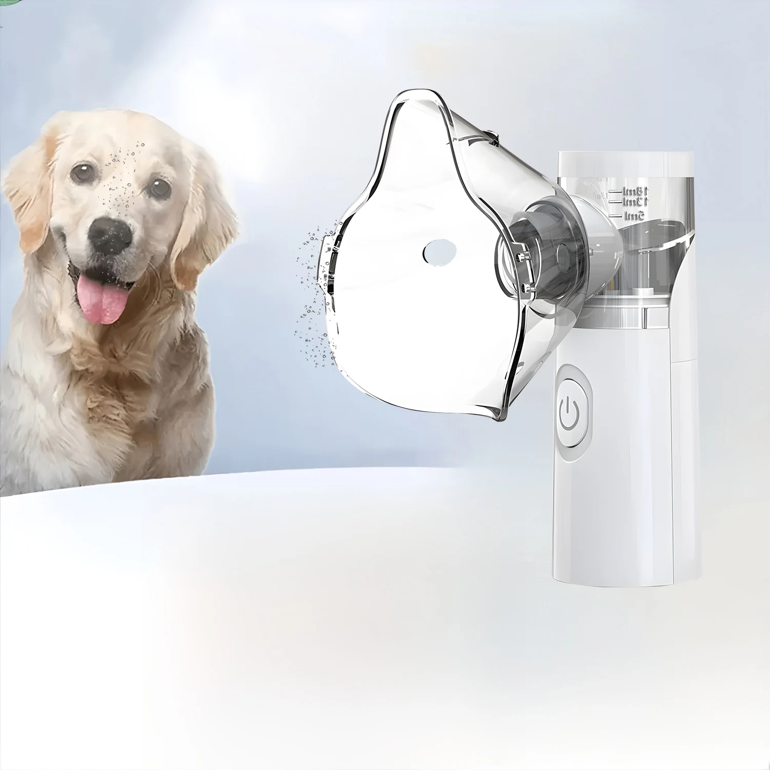 Portable Pet Nebulizer Veterinary Respiratory Relief Inhaler Easy Operation Health Care Device for Dogs Cats Small Pets