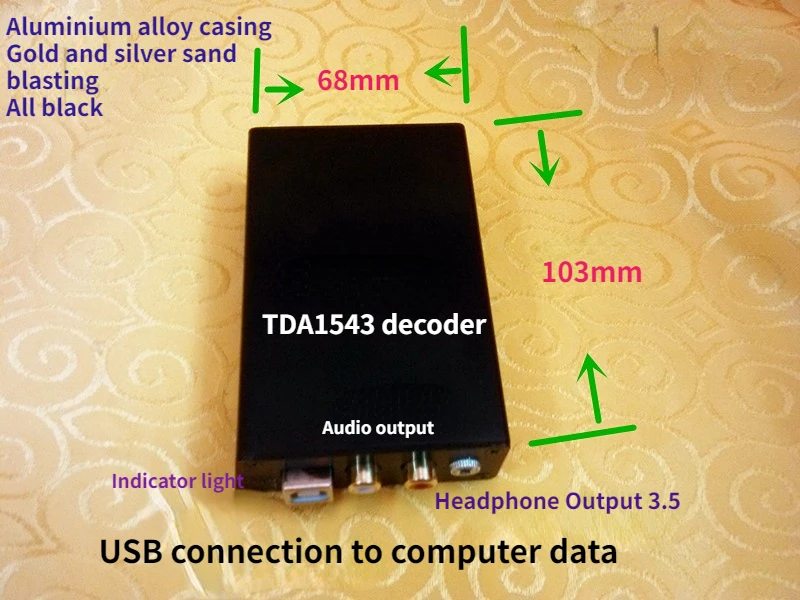 TDA1543T6 Parallel Decoder Fever DAC Computer USB Decoding OTG Bile Flavor Class A Warm with 1969 Small A