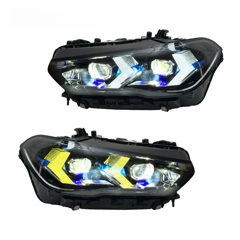 2 Unit LED Headlight Automatic Lighting System for Automobiles Front Headlights Vehicle Components Suitable for 19th-22nd X5