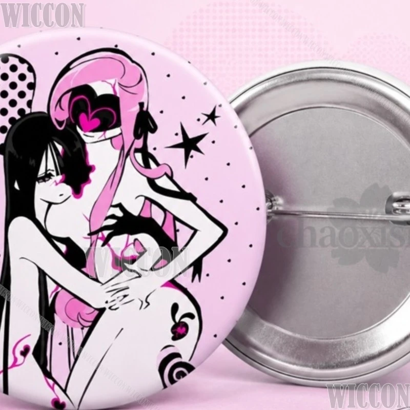 Alien Stage Zombie Stage Sua Mizi Anime 58mm Badge Brooches Backpack Handmade Round Enamel Pins Gifts Festival Fancy Comic Con
