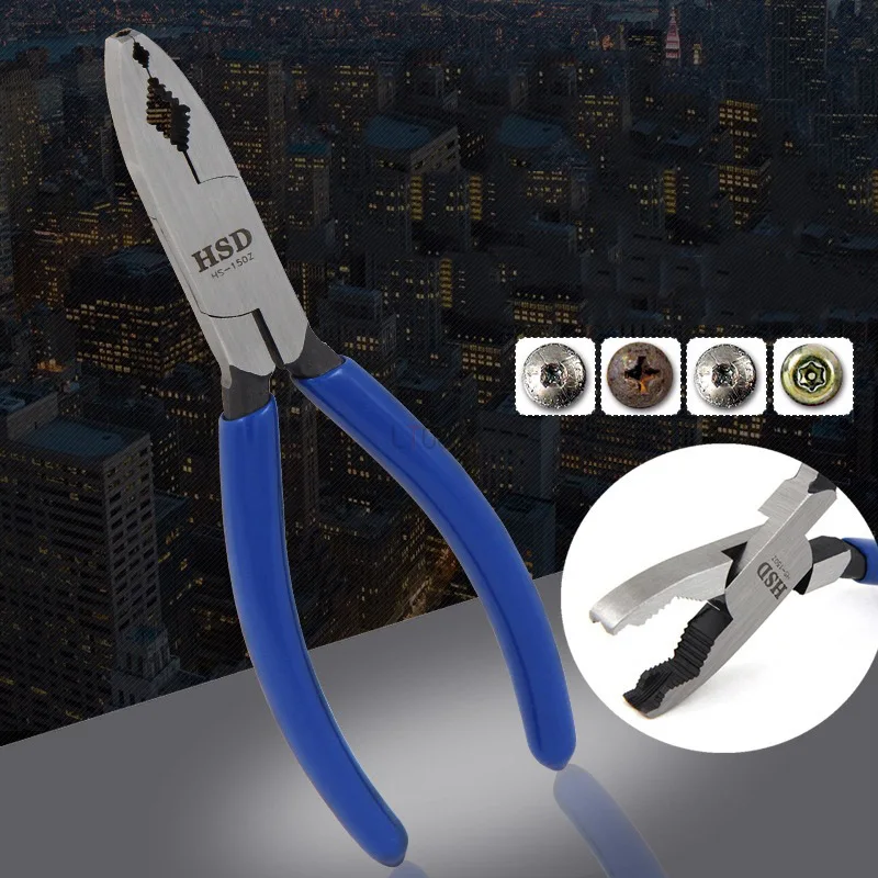 Extrator de Parafuso Alicerça de Aperto Mandíbulas Antiderrapantes Únicas Extraindo Rapidamente Parafusos Danificados Ferramentas Manuais 1pc