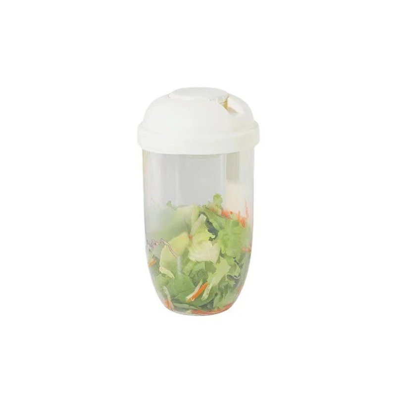 Portable Salad Cup With Fork Fresh Salad Container Bottle Vegetable Fruit Breakfast Lunch Carry To Go For Work Travel Picnic