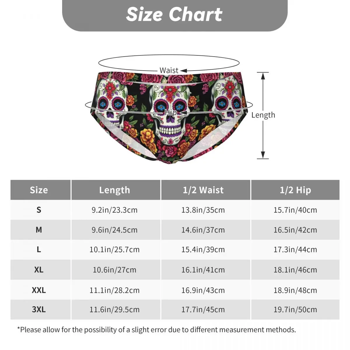 Pantalones triangulares para hombre, ropa interior con calavera de azúcar del Día de los muertos, calzoncillos sexis, bragas cómodas transpirables para el sudor