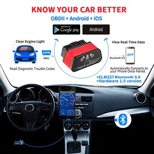 Car Diagnostic Tool for Android, PC, IOS, Code Reader, Car Repair, Vgate OBD2, Bluetooth, V1.5, ELM327, OBD2 10 Main Sales Automotive Scanner in Portuguese - №6