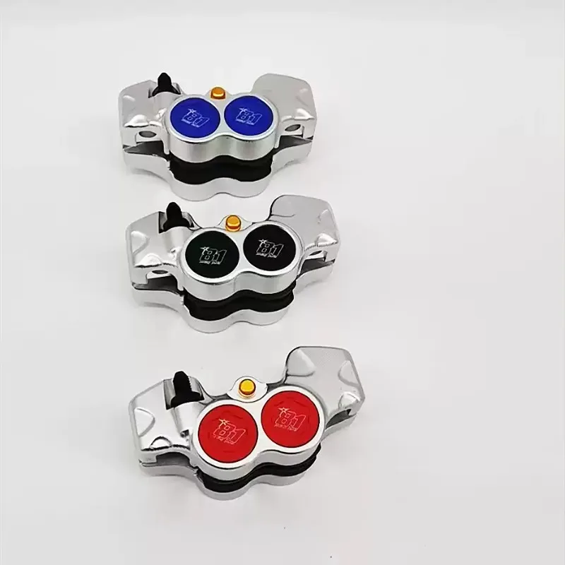 Modified Motorcycle 4‑Piston Brake Caliper Lower Pump 85mm Hole Pitch Dual‑Star Style Upgrade Brake Replacement Part