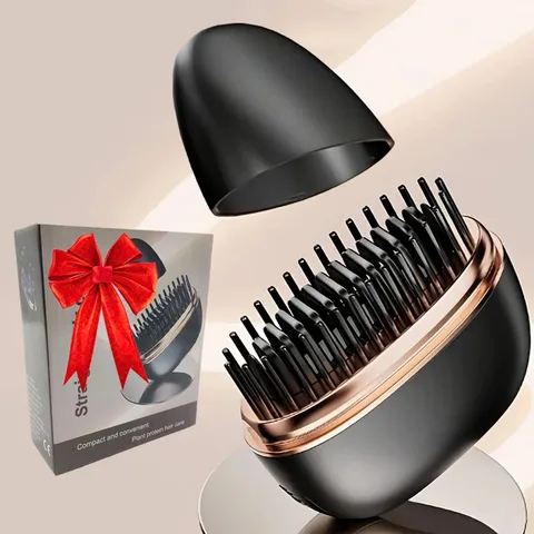 Mini Rechargeable Hair Straightener Brush
