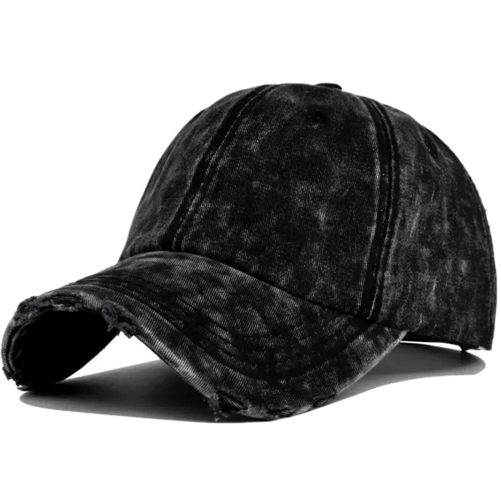 New Unisex Washed Cotton Cap High Quality Denim Plain Baseball Cap Men Women Adjustable Casual Outdoor Streetwear Fashion Hat
