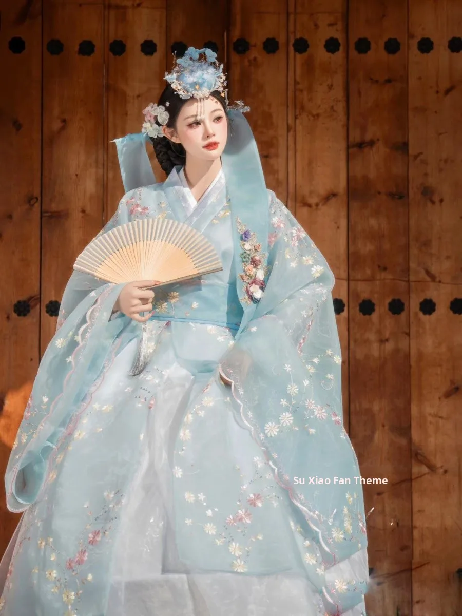 

Princ Sle Traditional Korean Wedding Dr Women's Classical Dance Performance Costume Court Costume Large Chang Jin