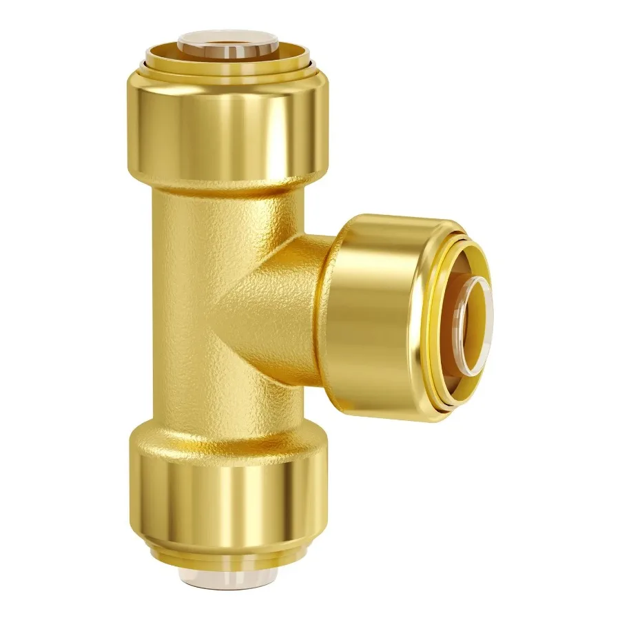 

Pipe Fittings 1/2 12PCS Tee Brass Push-Fit for Heating/Shower System