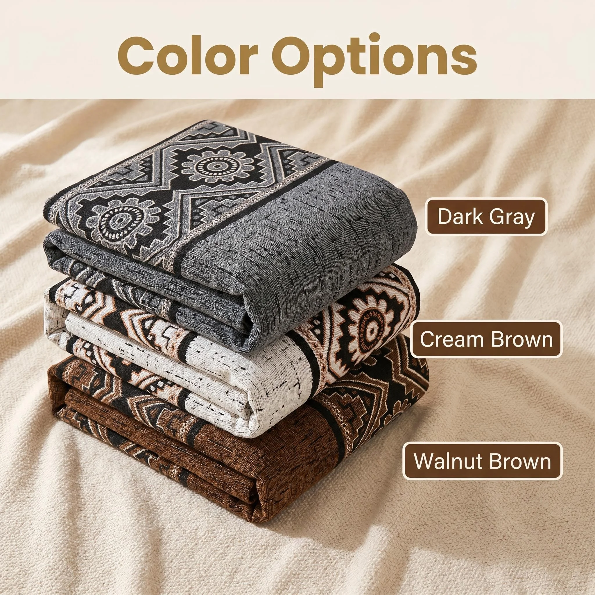 Bohemian Jacquard Chenille Sofa Cover Anti-Slip for All Seasons Living Room Couch Seat Cover Washable Sofa Towel