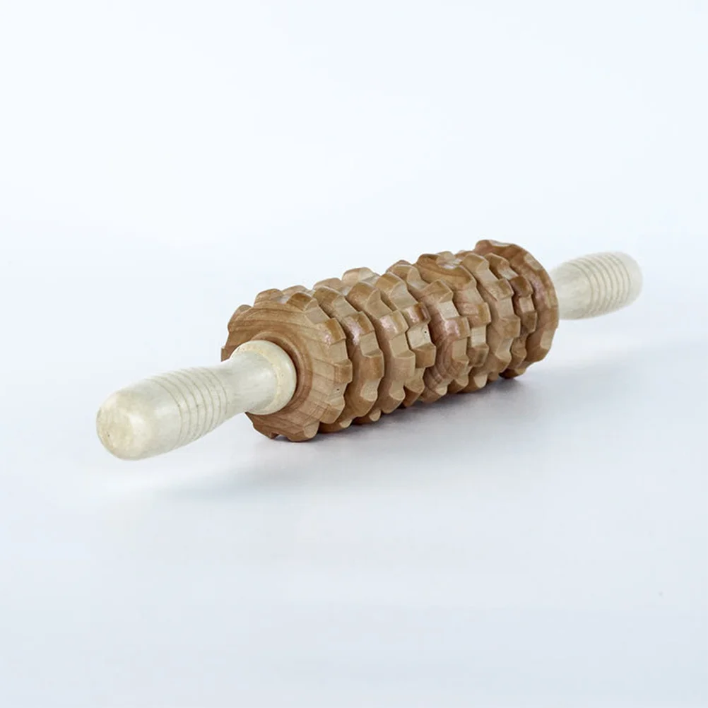 

Wooden Nine-Wheel Massager Durable Full Body Massage Stick Yoga Relax Rod Relax Muscle Soothe Fatigue Promote Blood Circulation