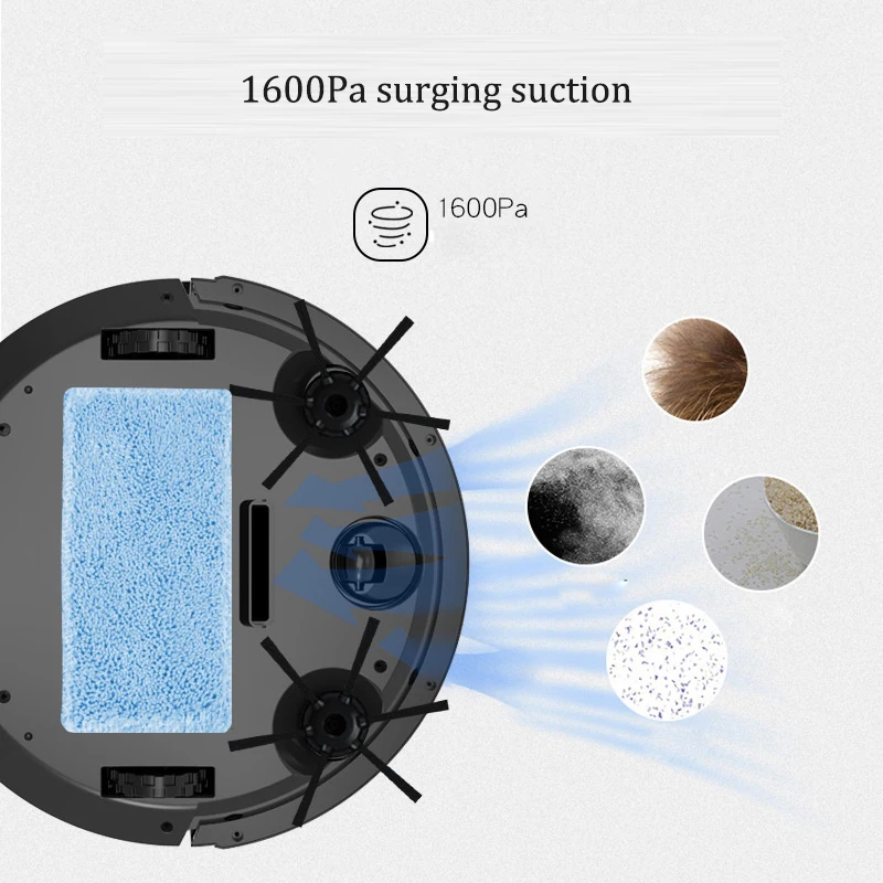 Aspirateur Robot intelligent sans fil, mise à niveau, commande à distance via application, nettoyage sec et humide