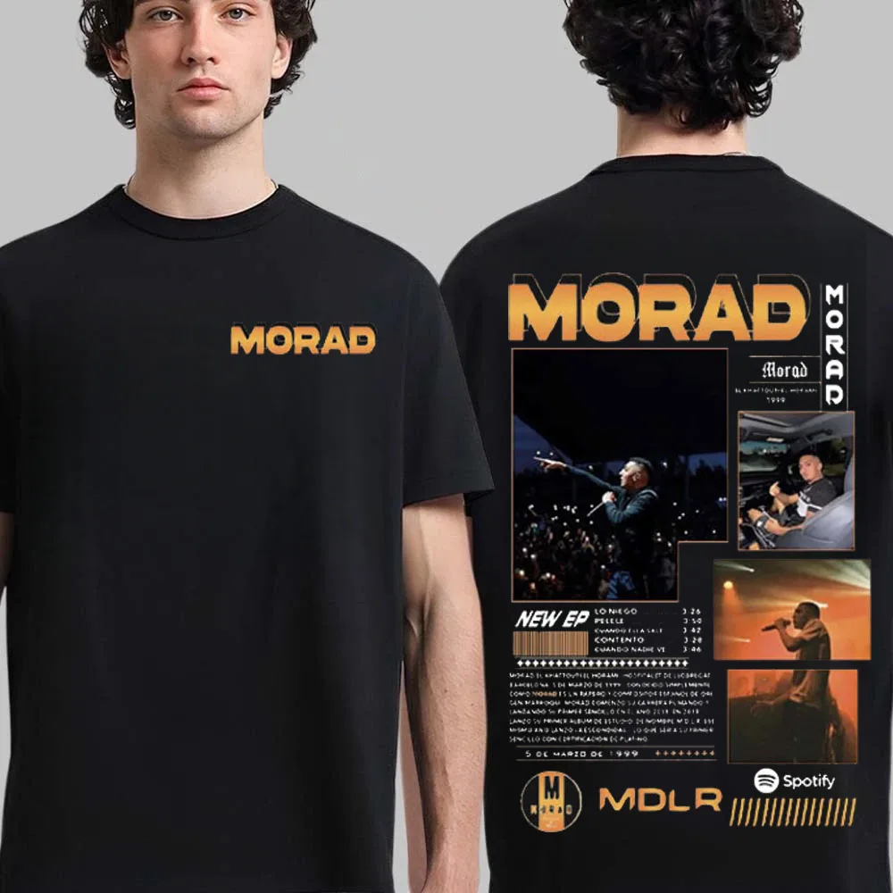 مغني الراب Morad M.D.L.R ألبوم نمط تي شيرت 2026 الصيف الرجال النساء موضة الهيب هوب ريترو القطن قصير الأكمام تي شيرت #1