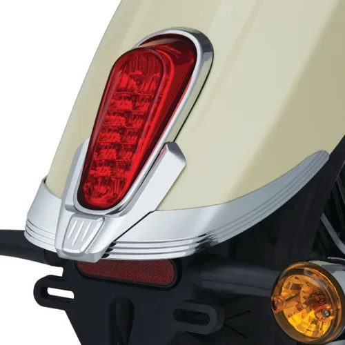 Imagen 2 del producto Cubierta embellecedora de punta de guardabarros trasero de motocicleta, protector contra salpicaduras cromado negro, accesorios decorativos para Indian, Scout Sixty 2015-2023