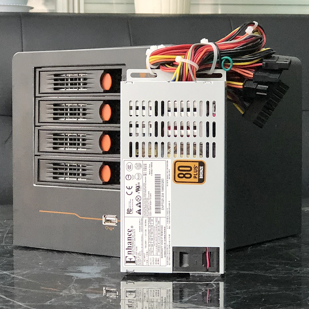 ZhenLoong kecil 1U 250W meningkatkan ENP-7025B standar Flex Server suplai daya 80plus perunggu sertifikasi NAS PC PSU