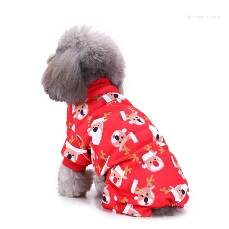Cats Dog Christmas Santa Cosplay Animal Costume Outfit Soft Comfortable Costume Accessories Dress Photo Props