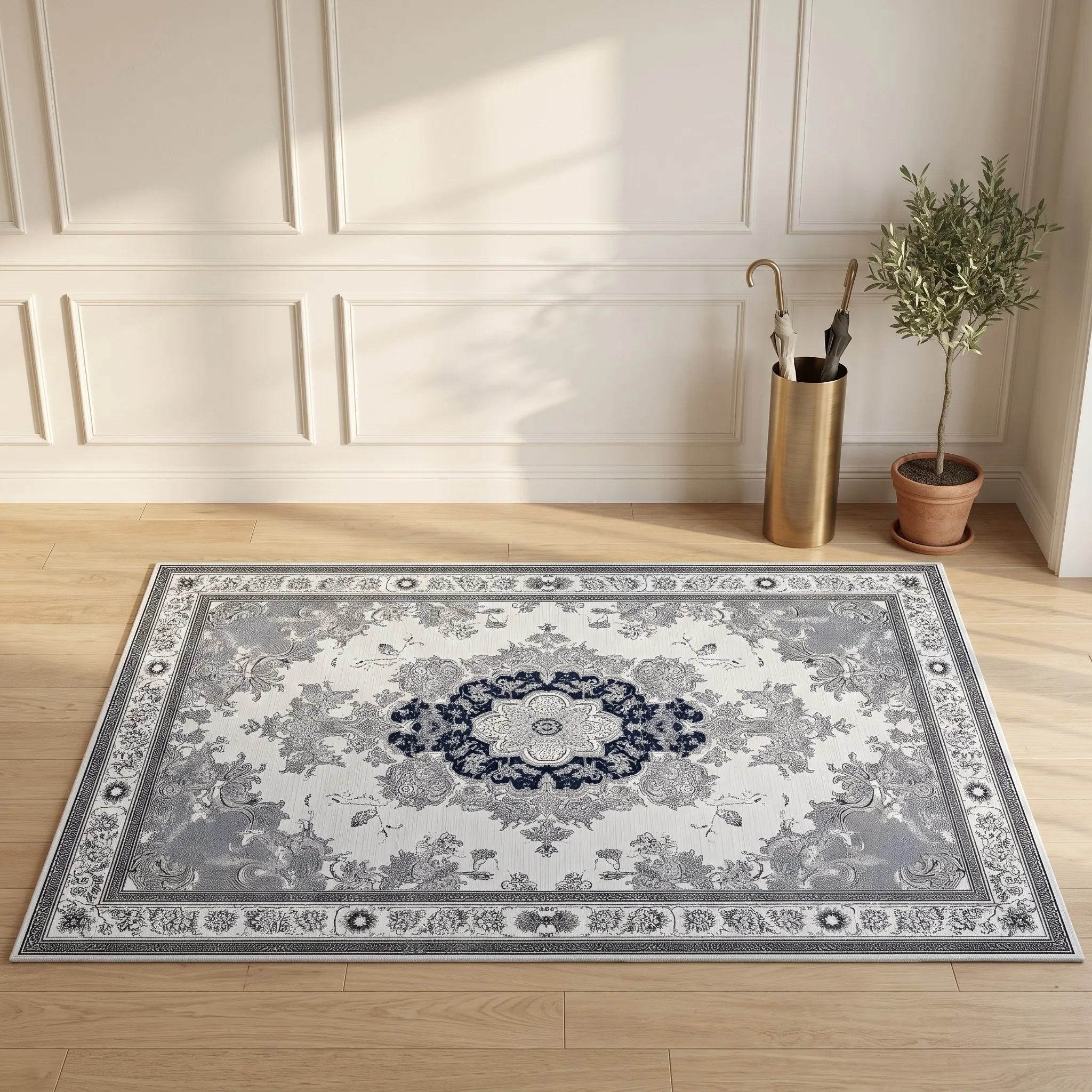 2D Rug with a Wavy Background Pumpkin Ghost and Black Cat Prints a Sweet and Cool Childlike Style Bright and Soft Colors