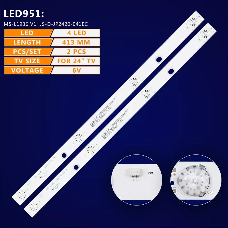 10kit LED backlight strip MS-L1936 V1 / JS-D-JP2420-041EC for SHIVAKI STV-20LED17