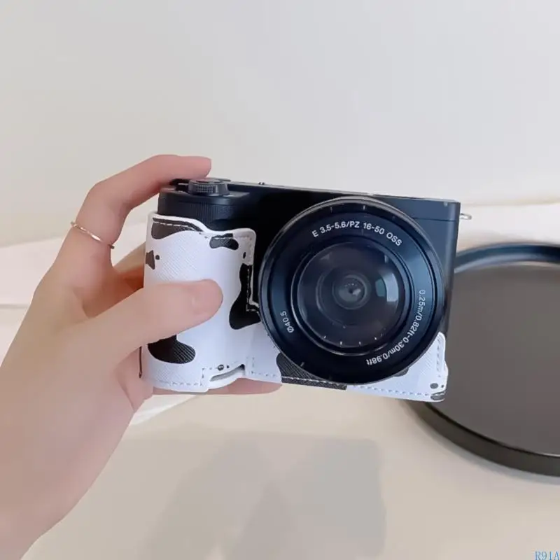 R91a Fashion Pu Leather Cover для ZVE10 II Идеально подходит для блоггеров и любителей фотографии.