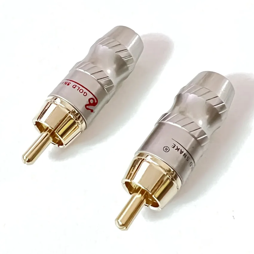 

Luxury Soldering RCA Plug Jack Connector Speaker Audio Output/Input Adapter Plug Gold plated Earphone connector jack