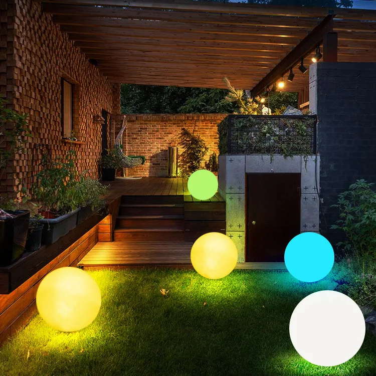 LED Solar Luminous Ball Light Colorful Creative Spherical Light Beach Landscape Outdoor Activities Decorative Lawn Ball Light
