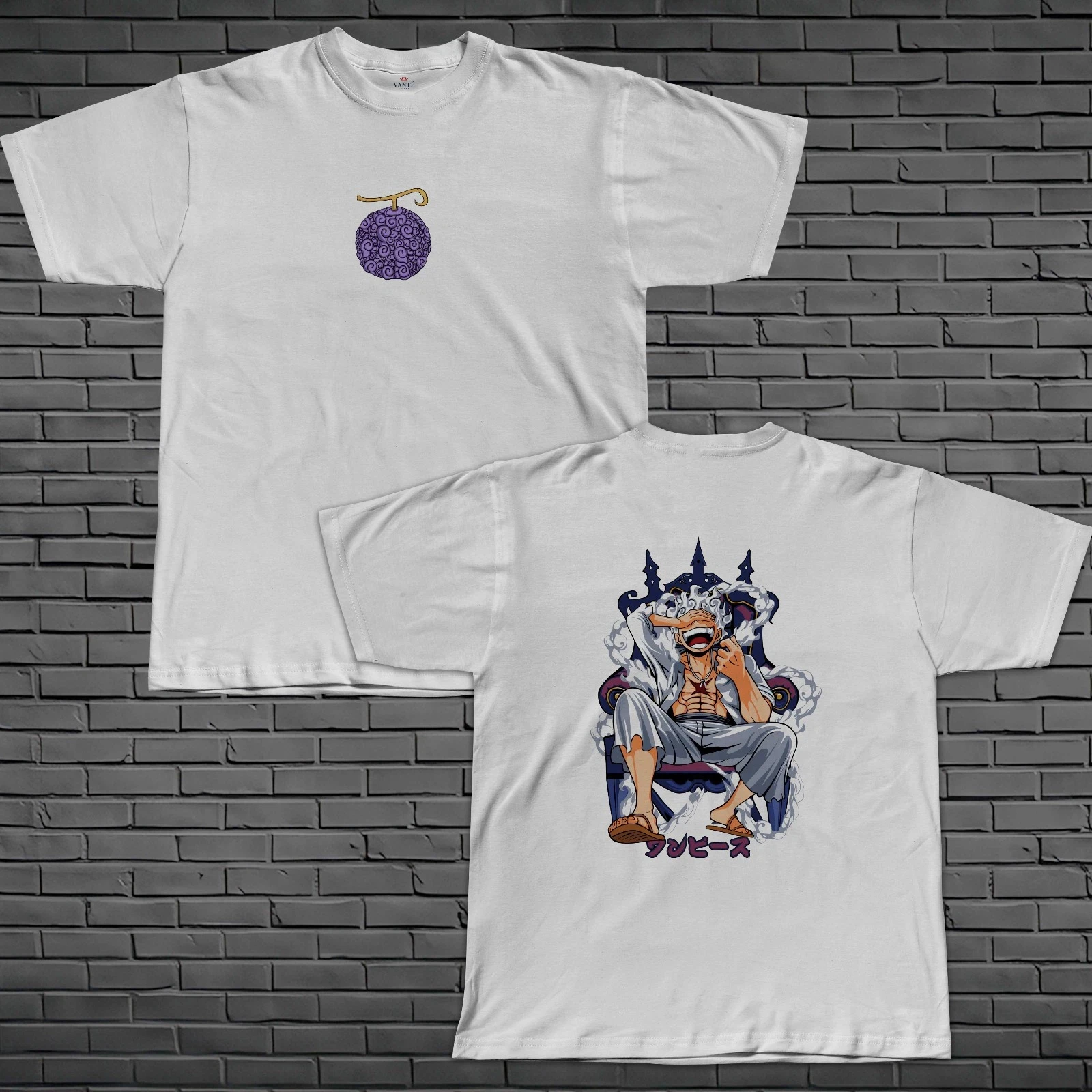 Summer Luffy Gear 5 T Shirt Pirate Captain Graphic Heavy Cotton Tee Boys Round Neck Short Sleeve