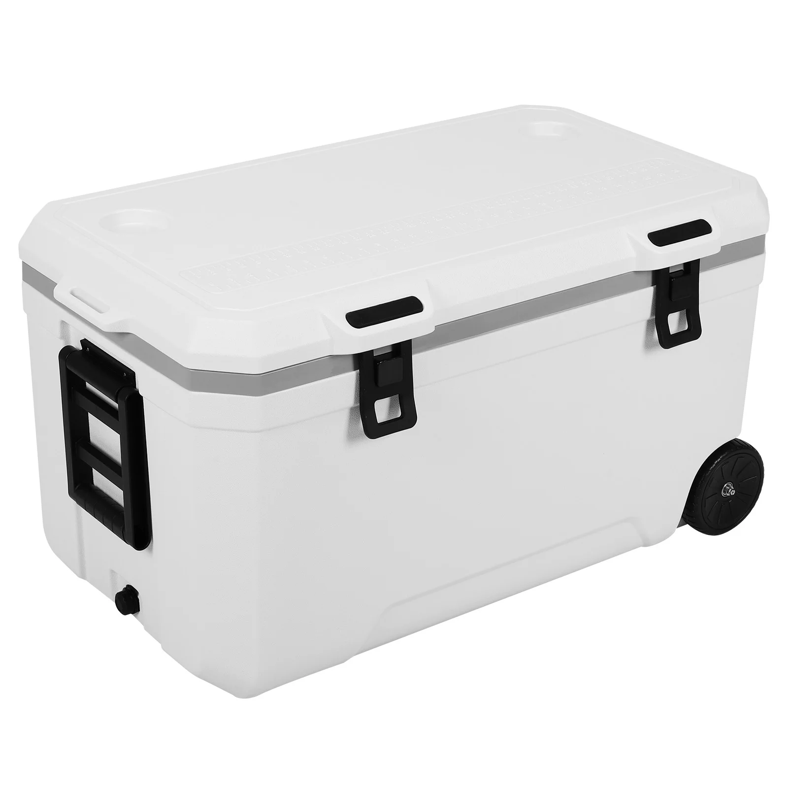 

120L Portable Rolling Cooler with Wheels Wheeled Insulation Box Leak-Resistant Large Capacity for Beach Camping Picnics & More