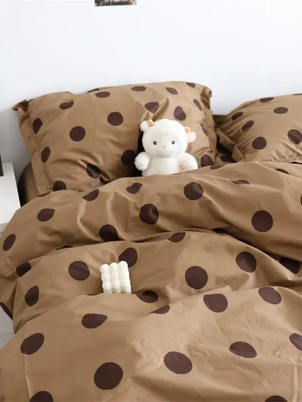 

3-Piece Pillowcase Duvet Breathable Sheet 4-Piece Modern Comfortable Flat Hotel Bed Cover Fitted Soft Set Cotton Nordic Bedding