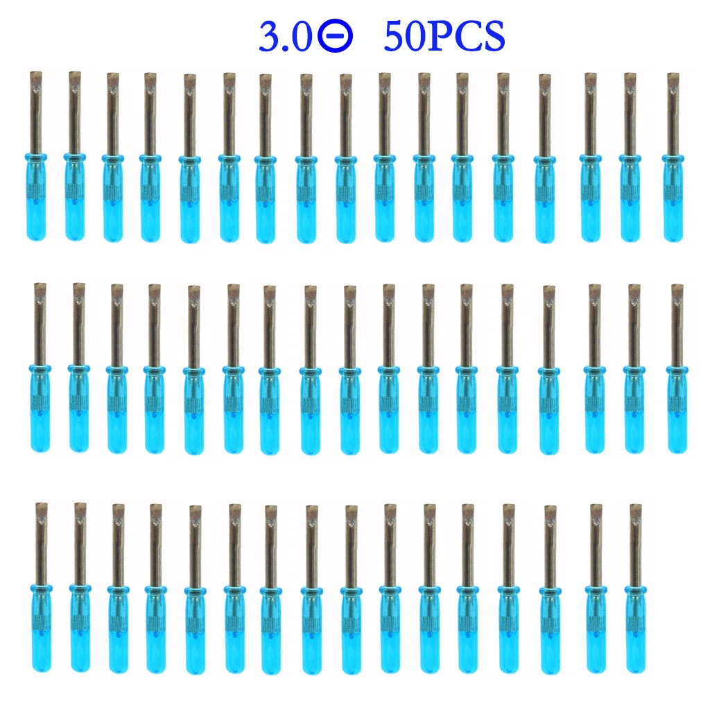 50 stücke Mini 3,0/2,0mm Flache-klinge Schlitz Kreuz Kopf Kleine Schraubendreher Für Handy Xbox 360 Wireless controller Reparatur Öffnen – Detail 20