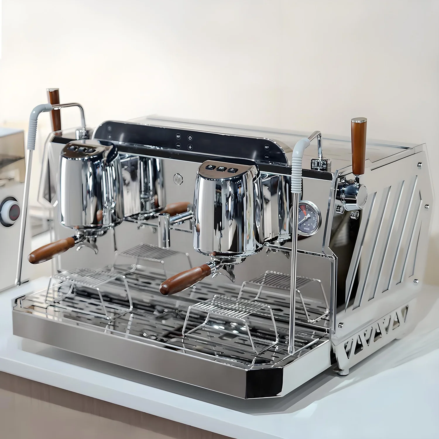 

Discount! Customized Wholesale Commercial 9L Heat Exchange Boiler System 2 Groups Cafe Coffe Coffee Maker Espresso Machine