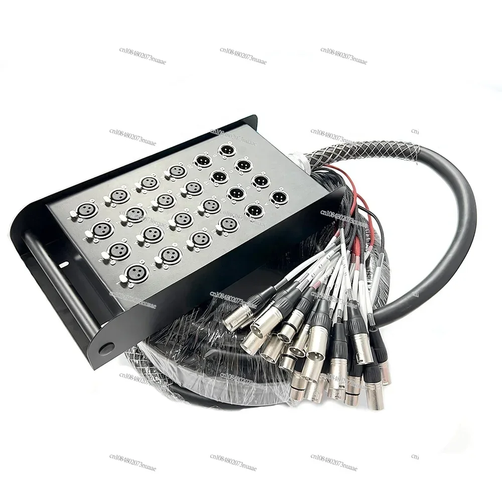24 Channel 3 Pin Male To Female Xlr Y Splitter Microphone Audio Snake Cable with Stage Box High Quality Profesional Multicore