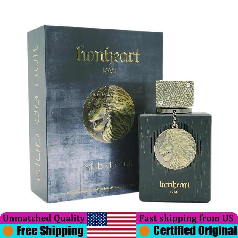 

Armaf Club de Nuit Lionheart Man Eau de Parfum 3.4 Oz Original Arab Perfumes Lasting Oriental Fougere Pheromones Perfume for Men