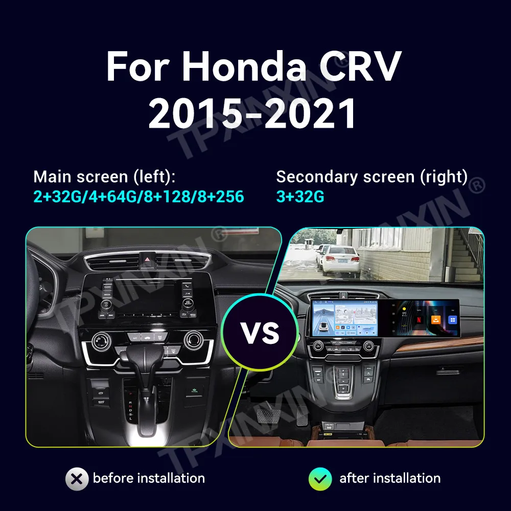 

25" Car Radio For Honda CRV 2015-2021 Android Long Strip QLED Screen Multimedia Player Carplay Unit Update 2025 Ai Screen 4G DSP