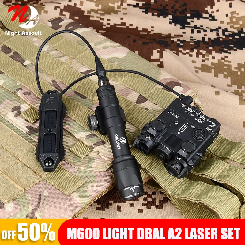 

Airsoft DBAL A2 M300 M600 Flashlight Red Green Dot Laser Only Laser Pressure Switch Tacitcal Hunting Weapon Light Fir 20mm Rail