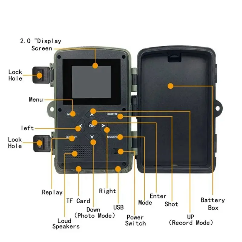 NEW-2X Hunting Trail Camera Night Vision Wildlife Camera With Motion Activated Outdoor Trail Camera Wildlife Scouting Camera