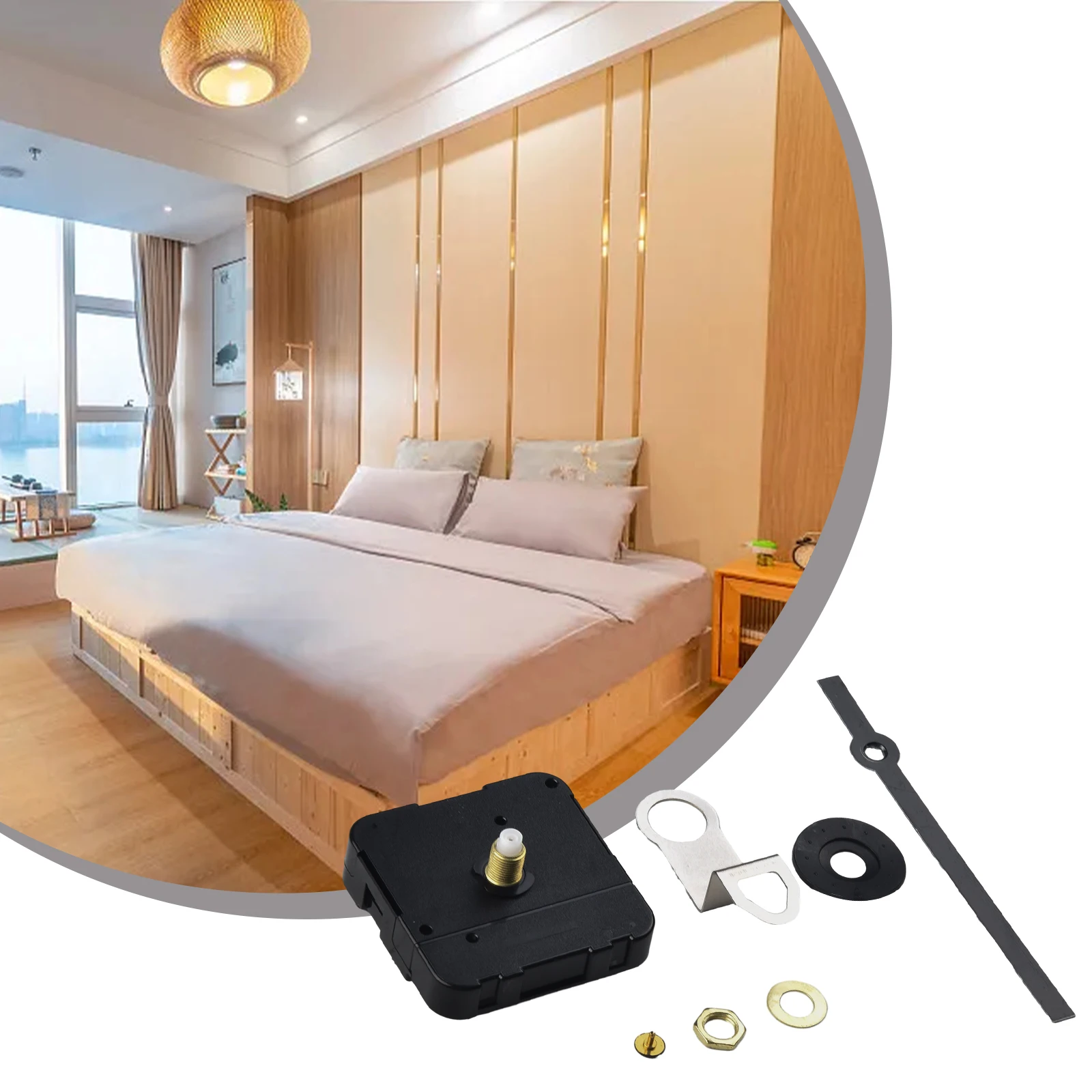 آلية حركة ساعة حائط كوارتز ، إكسسوارات لون أسود ، جديد ، 55x55x16mm #3