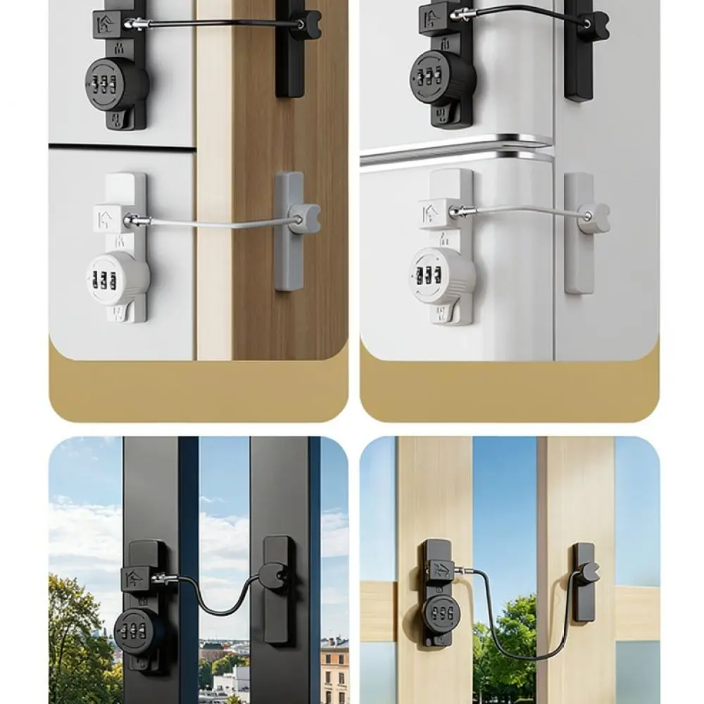 Heavy Duty Zinc Alloy Password Door Lock Sliding Window Latch Anti Theft Privacy Protection Safety Catch Hardware