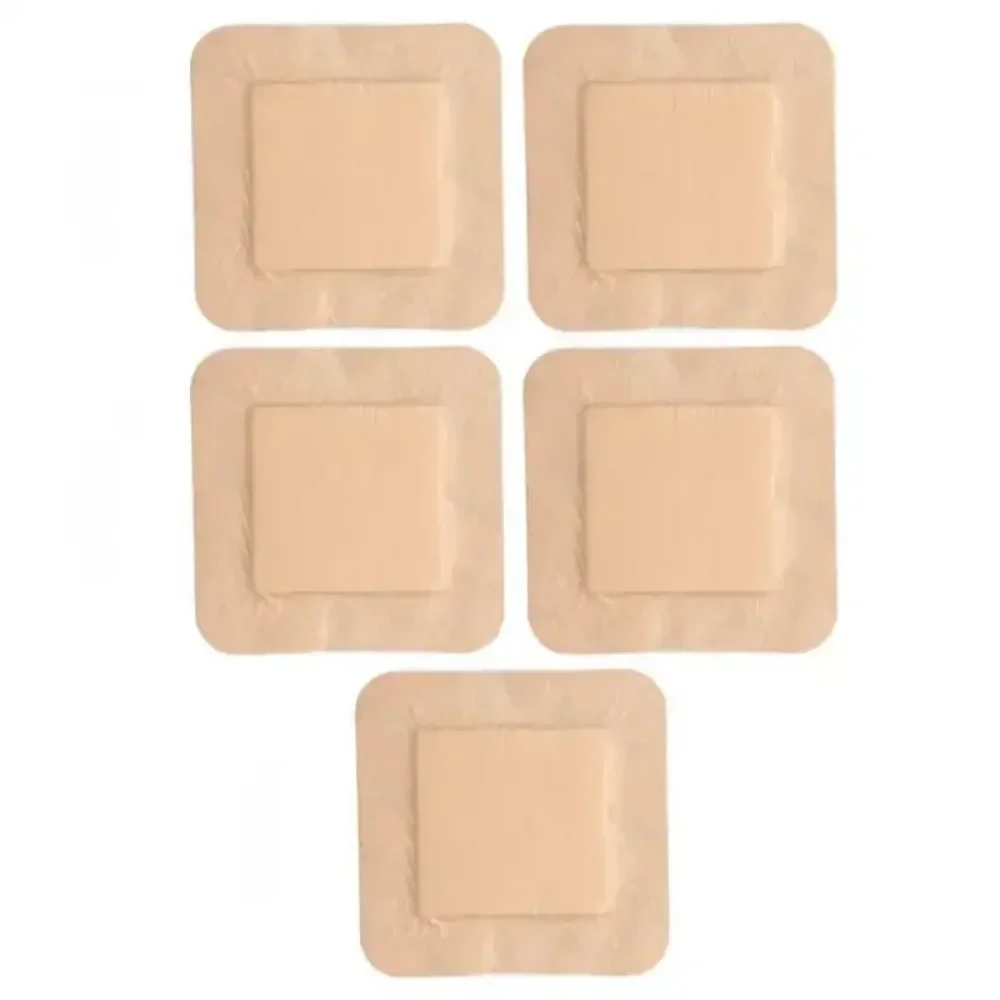 5pcs Waterproof Medical Silicone Foam Dressing Border Adhesive Waterproof Wound Dressing Healing Pads Patch Prevent Sticking New