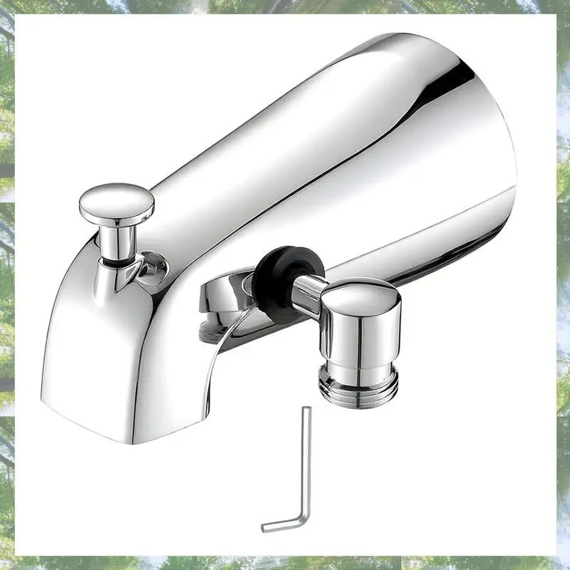 

Premium-Tub Spout With Diverter, Bathtub Faucet With Shower Diverter And Hex Wrench Fits 1/2 Inch Copper Tube, 5.3 Inch